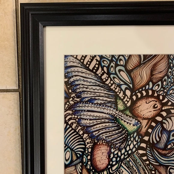 Hummingbird Dreams- an 8 by 10 inch framed print - Picture 2 of 8